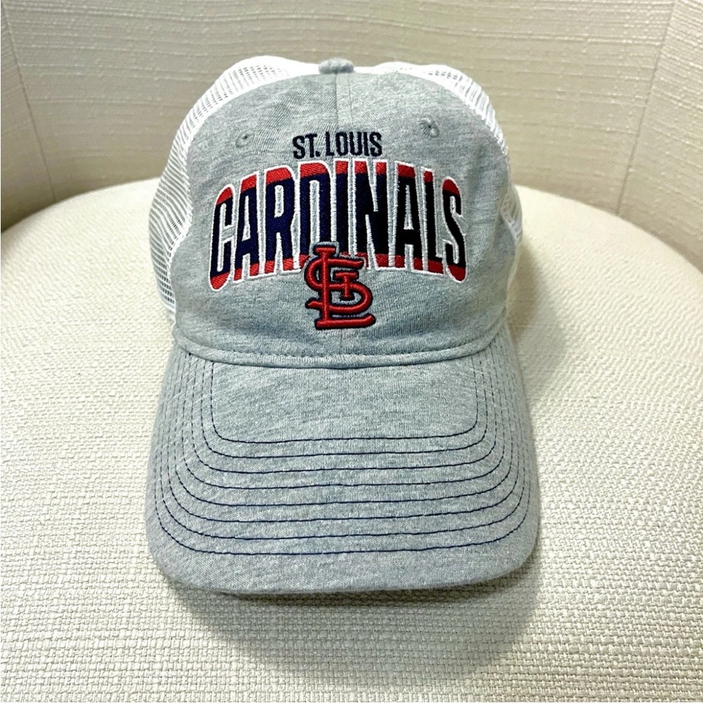 St Louis Cardinals Hat Cap Snap Back Gray White MLB Baseball Logo Mens